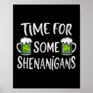 Leuke drinktijd voor wat kattenkwaad St Patric Poster