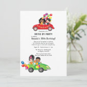 Leuke Drive By Verjaardagsfeestje Kaart (Staand voorkant)