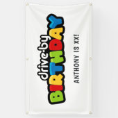 Leuke Drive By Verjaardagsfeestje Spandoek (Verticaal)