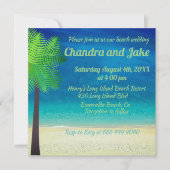 Leuke dromerige strandtrouwkaart uitnodiging (Voorkant)