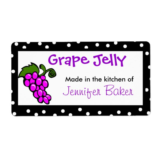 Leuke druiven voedsel etiketten (Voorkant)