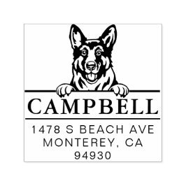 Leuke Duitse Herder Custom Dog Adres Stempel