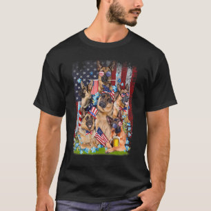 Leuke Duitse Herder Squad Amerikaanse vlag 4e van  T-shirt