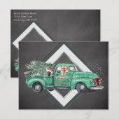 Leuke Duitse herders in Truck Holiday Feestdagenkaart (Voorkant / Achterkant)