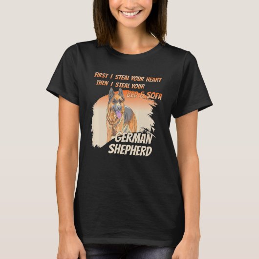 Leuke Duitse Herdershond T-shirt (Voorkant)