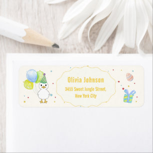 Leuke Dwaze Gans Ballon Baby Shower Retouradres Etiket