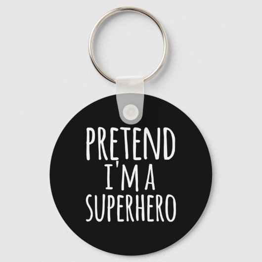 Leuke Easy Lazy Halloween doen alsof ik een superh Sleutelhanger (Voorkant)