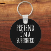 Leuke Easy Lazy Halloween doen alsof ik een superh Sleutelhanger (Voorkant)