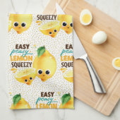 Leuke Easy Peasy Lemon Squeezy Fun Keuken Handdoek (Quarter Fold)