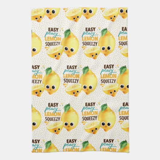 Leuke Easy Peasy Lemon Squeezy Fun Keuken Handdoek (Verticaal)