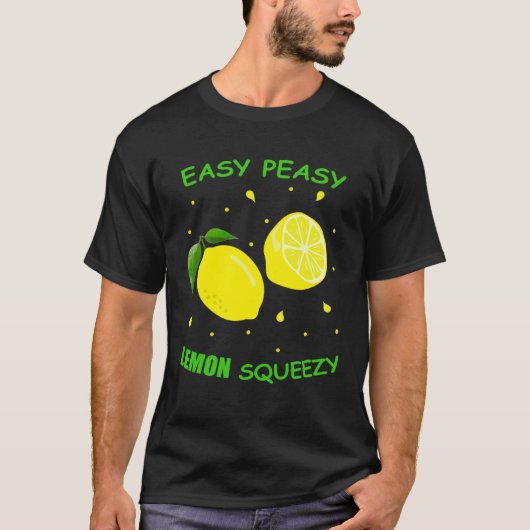 Leuke Easy PEASY LEMON SQUEEZY Fun Summertime LEMO T-shirt (Voorkant)