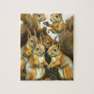 Leuke Eekhoorn Dier Wildlife Natuur Kunst Legpuzzel