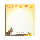 Leuke Eekhoorn & Herfst bladeren Notitieblok (Voorkant)