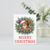 Leuke Eekhoorn Kerst Kaart (Staand voorkant)
