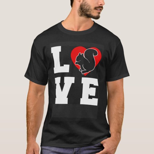 Leuke eekhoorn knaagdier liefde t-shirt (Voorkant)