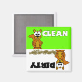 Leuke Eekhoorn Schoon/Vuile Vaatwasser Magneet (Voorkant / Achterkant)