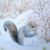 Leuke Eekhoorn Sneeuwscène Wildlife bij Kerstmis Cadeaupapier
