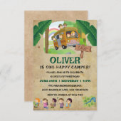 Leuke een gelukkige camper verjaardag kaart (Voorkant / Achterkant)