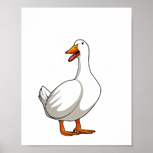 Leuke eend Design Mannen Watervogels Vogel Huisdie Poster (Voorkant)