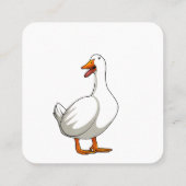 Leuke eend Design Mannen Watervogels Vogel Huisdie Vierkante Visitekaartje (Achterkant)