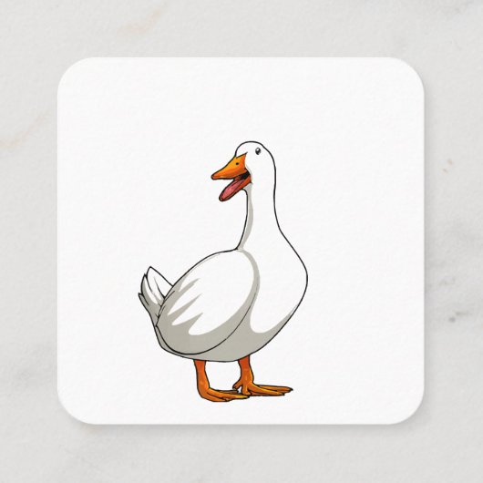 Leuke eend Design Mannen Watervogels Vogel Huisdie Vierkante Visitekaartje (Achterkant)