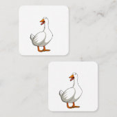 Leuke eend Design Mannen Watervogels Vogel Huisdie Vierkante Visitekaartje (Voorkant / Achterkant)