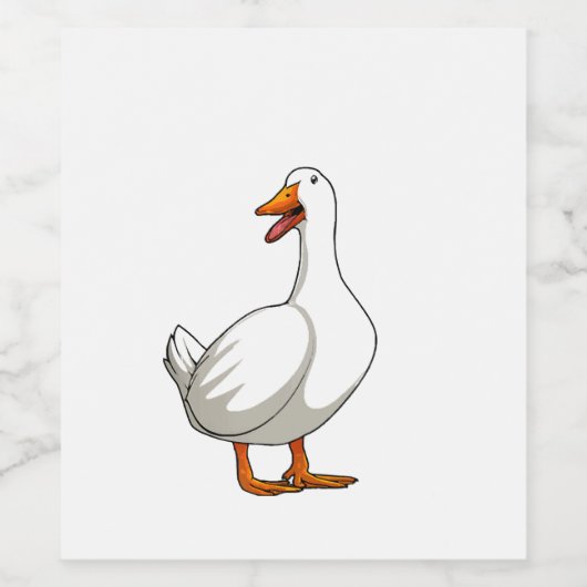 Leuke eend Design Mannen Watervogels Vogel Huisdie Wijn Etiket (Enkel label)