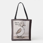 Leuke eend, grappige eend grap tote bag (Achterkant)