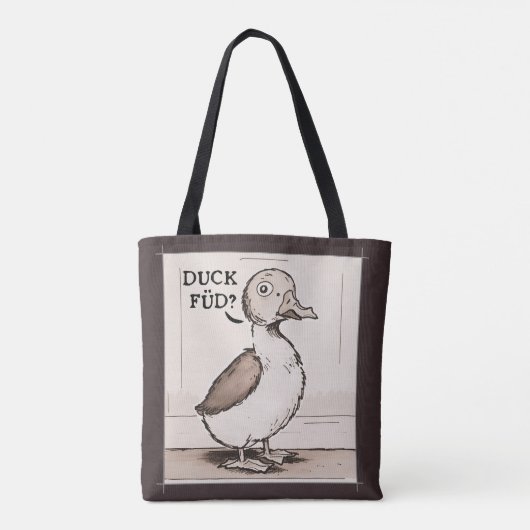 Leuke eend, grappige eend grap tote bag (Achterkant)