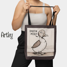 Leuke eend, grappige eend grap tote bag