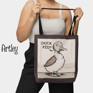 Leuke eend, grappige eend grap tote bag