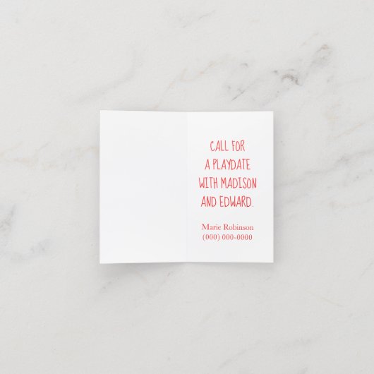 Leuke eend met speeldatum afspraak kaart (Binnenkant ongevouwen)