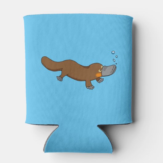 Leuke eend met vogelbekdier blikjeskoeler (Achterkant)