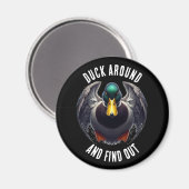 Leuke eend rond en ontdek gekke eend magneet (Voorkant / Achterkant)