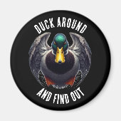 Leuke eend rond en ontdek gekke eend magneet (Voorkant)