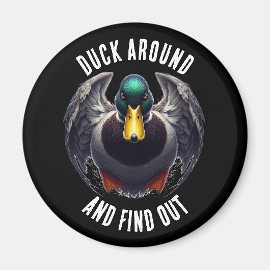 Leuke eend rond en ontdek gekke eend magneet (Voorkant)