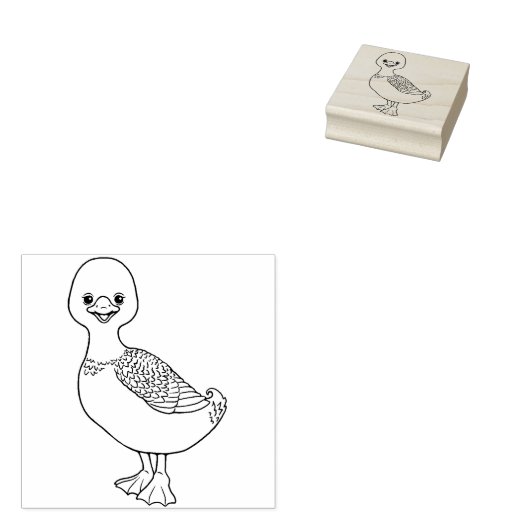 Leuke eend Rubber Stamp Rubberstempel (Gestempeld)