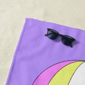 Leuke Eenhoorn aangepaste naam strand handdoek (In situ)