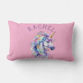 Leuke eenhoorn baby meisje kinderkamer aangepaste  kussen (Voorkant)