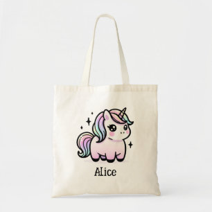 Leuke eenhoorn gepersonaliseerd tote bag