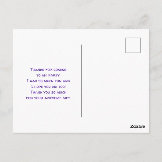 Leuke eenhoorn in hartvormige glazenDank u Briefkaart (Achterkant)