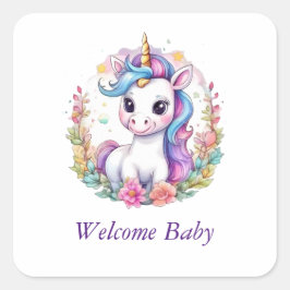Leuke Eenhoorn Koele Eenhoorn positief Vierkante Sticker