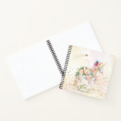 Leuke Eenhoorn Meisje Schetsboek Notitieboek (Binnen)