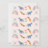 Leuke Eenhoorn Rainbow Baby shower Bedankkaart (Achterkant)
