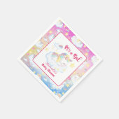 Leuke Eenhoorn Rainbow Baby shower Servet (Hoek)