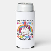 Leuke eenhoorn regenboog grappig seltzer blikjeskoeler (Seltzer Achterkant)