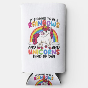 Leuke eenhoorn regenboog grappig seltzer blikjeskoeler