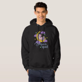 Leuke Eenhoorn Sleepover Squad Matching Slumber Pa Hoodie (Voorkant volledig)