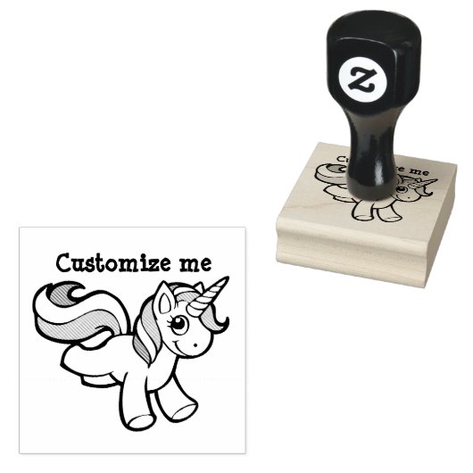 Leuke eenhoorn stempel (Gestempeld)