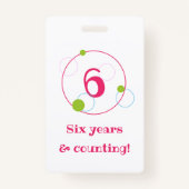 Leuke eenhoorn verjaardag badge partij gunst (Achterkant)